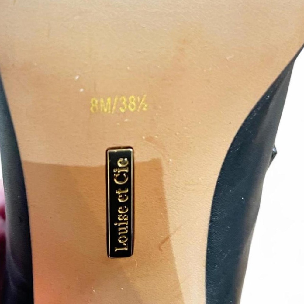 Louise et Cie Izel Sock Bootie Black Leather Size 8.5 / 38.5 - Picture 6 of 6